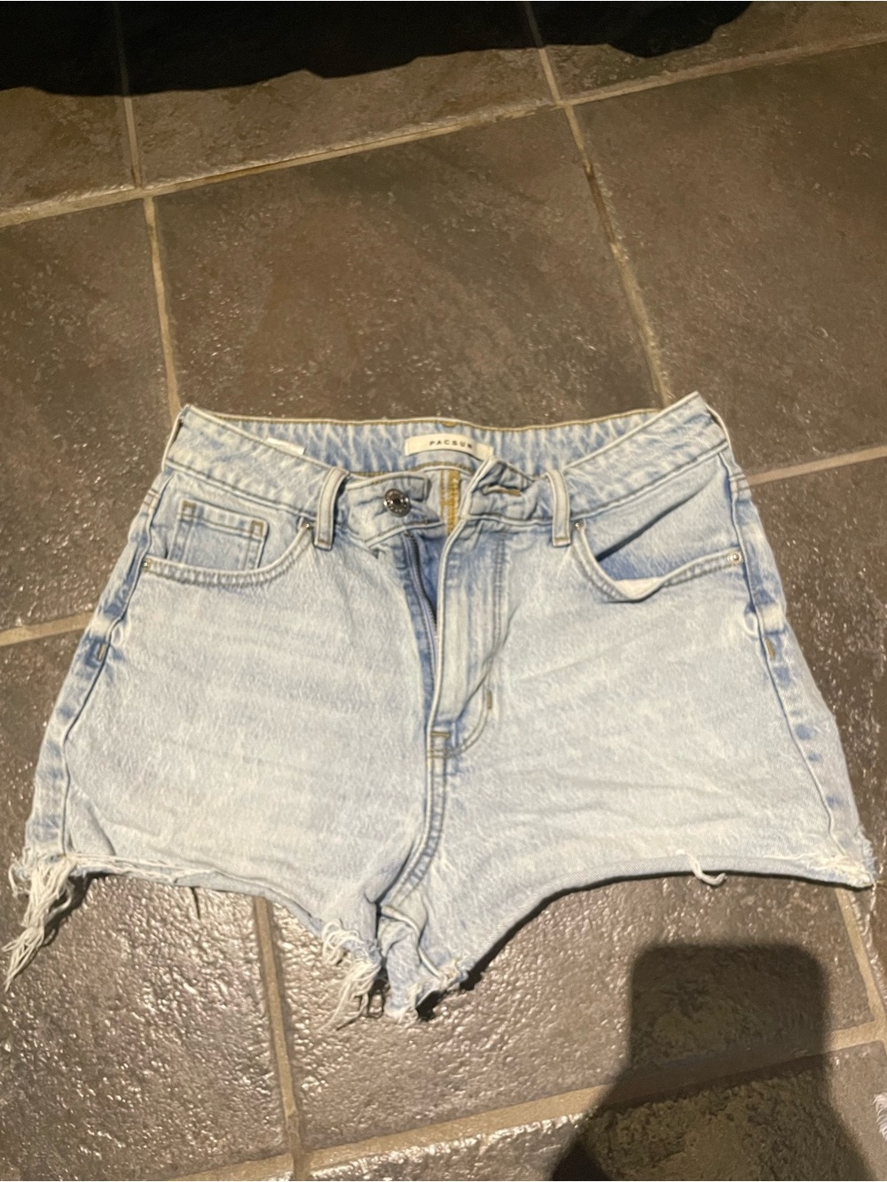 PacSun Light Wash High-Rise Denim Cutoff Shorts
